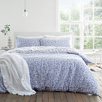 Bianca Shadow Leaves French Blue 200TC Duvet Set