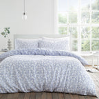 Bianca Shadow Leaves French Blue 200TC Duvet Set