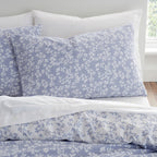 Bianca Shadow Leaves French Blue 200TC Duvet Set
