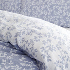 Bianca Shadow Leaves French Blue 200TC Duvet Set
