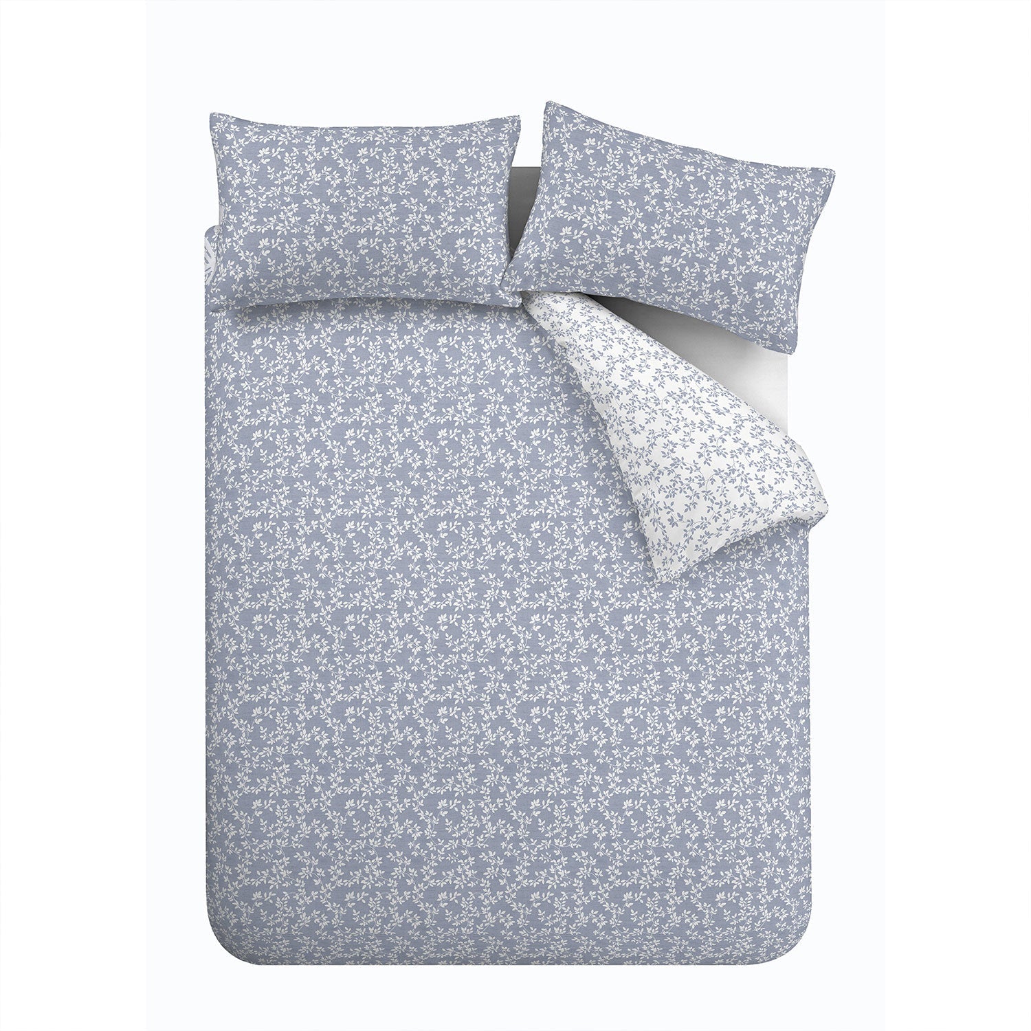 Bianca Shadow Leaves French Blue 200TC Duvet Set