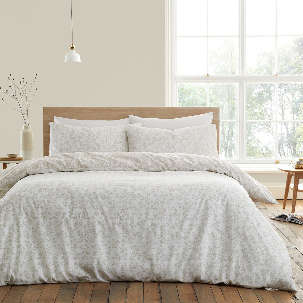 Bianca Shadow Leaves Natural 200TC Duvet Set