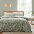 Bianca Shadow Leaves Soft Green 200TC Cotton Duvet Set