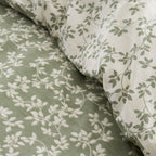 Bianca Shadow Leaves Soft Green 200TC Cotton Duvet Set