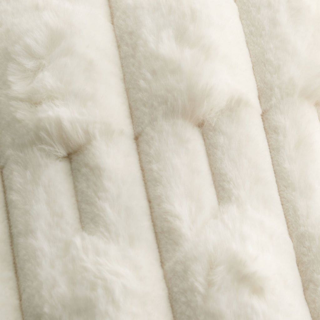 Bianca So Soft Cream Carved Faux Fur Cushion