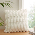 Bianca So Soft Cream Carved Faux Fur Cushion