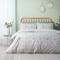 Catherine Lansfield Cameo Floral Soft Green Reversible Duvet Set