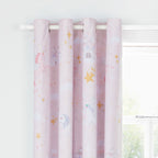 Catherine Lansfield Fairytale Unicorn Pink Reversible Eyelet Curtains
