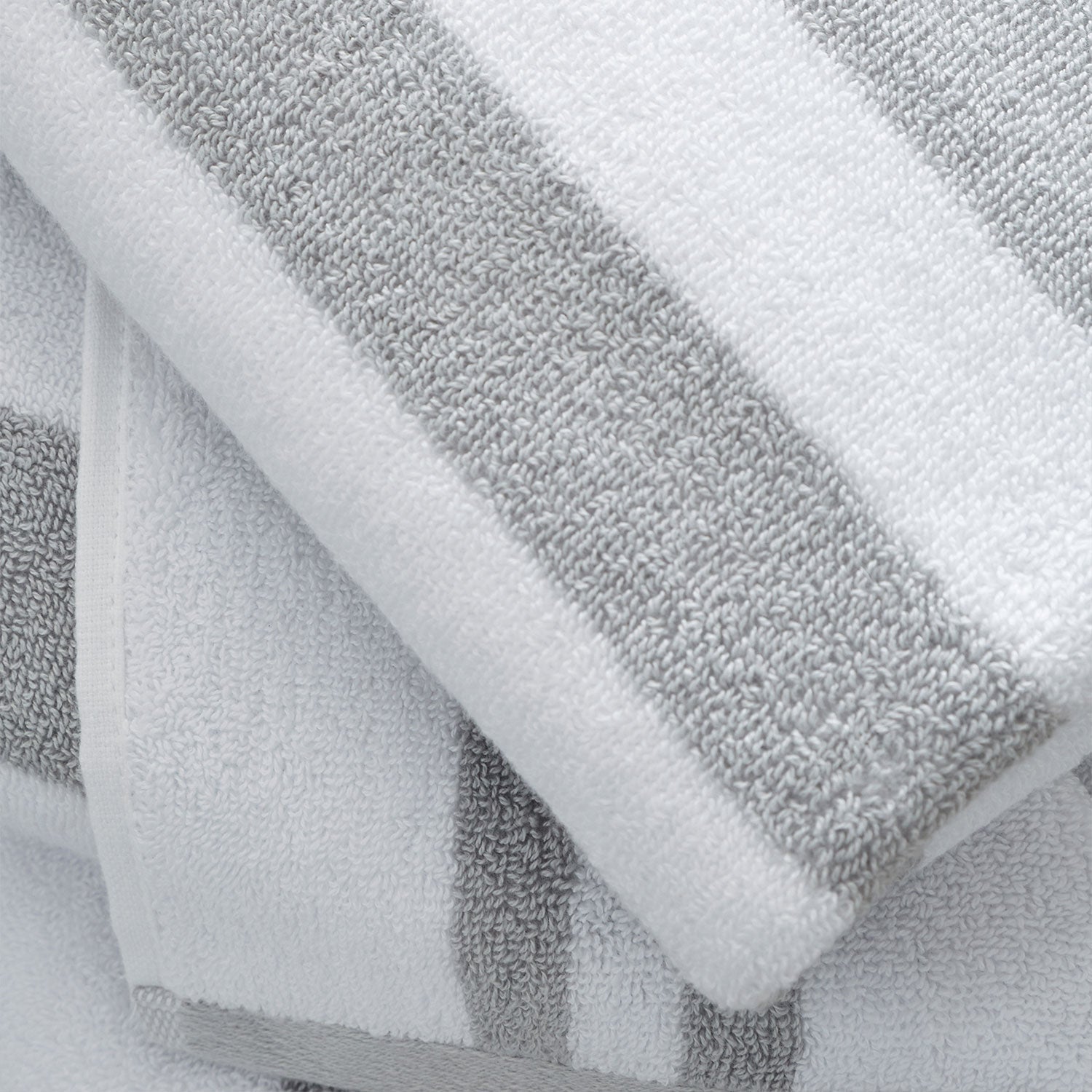 Bianca Reversible Stripe Grey Jacquard Towels