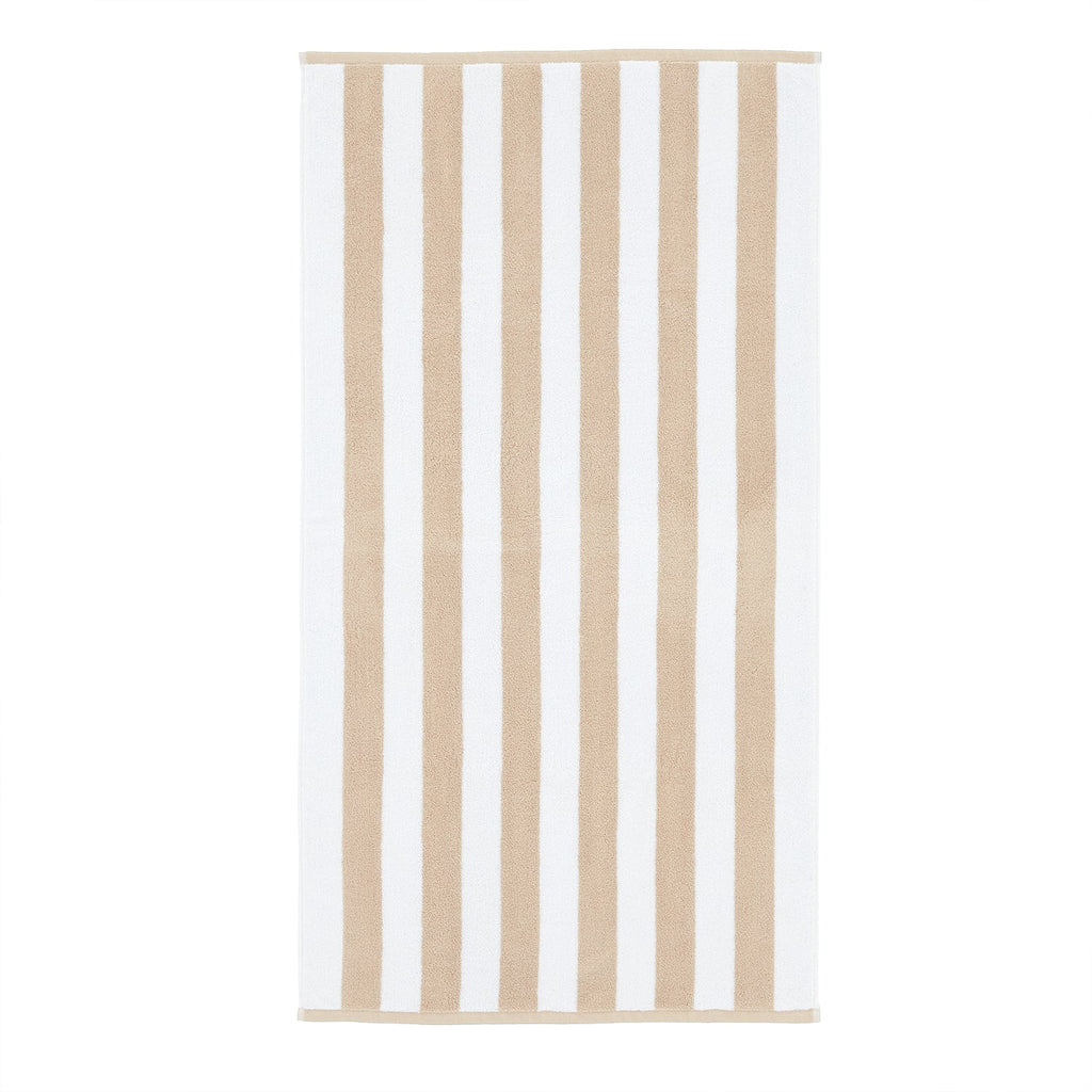 Bianca Reversible Stripe Natural Jacquard Towels