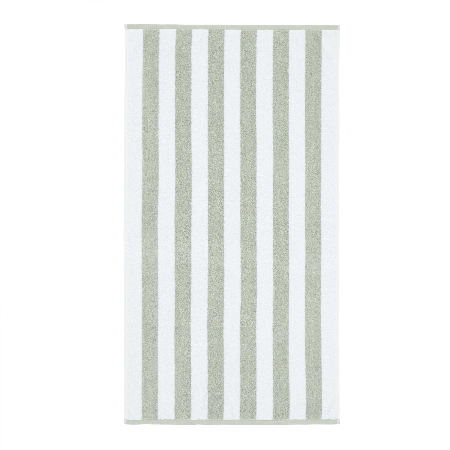 Bianca Reversible Stripe Sage Green Jacquard Towels