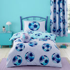 Catherine Lansfield Tie Dye Lilac Football Reversible Duvet Set