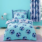 Catherine Lansfield Tie Dye Lilac Football Reversible Duvet Set