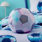 Catherine Lansfield Lilac Tie Dye Football 3D Shaped Cushion