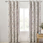 Catherine Lansfield Grasmere Lilac Floral Fully Reversible Curtains