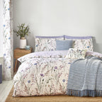 Catherine Lansfield Grasmere Lilac Floral Reversible Duvet Set