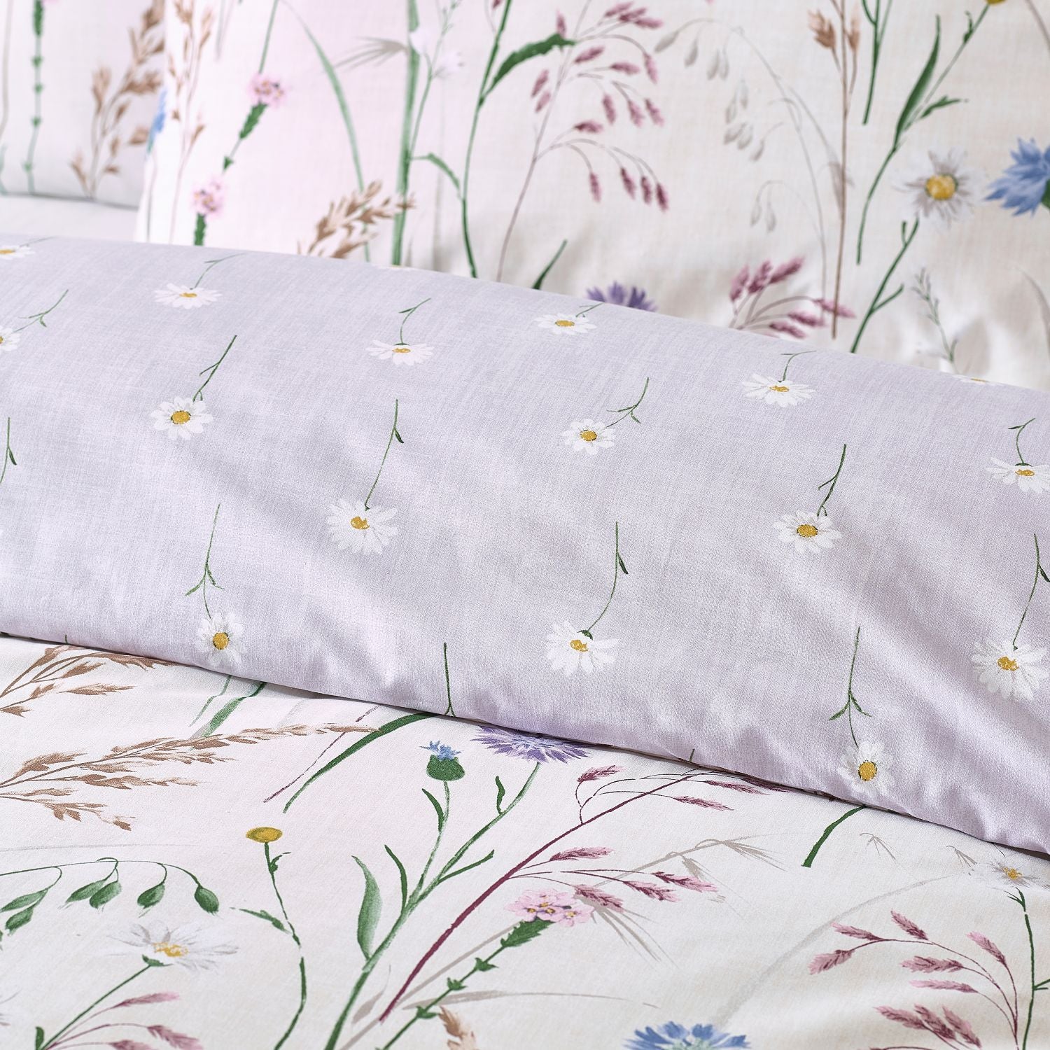 Catherine Lansfield Grasmere Lilac Floral Reversible Duvet Set