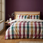Catherine Lansfield Autumn Check Reversible Duvet Set