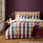 Catherine Lansfield Autumn Check Reversible Duvet Set
