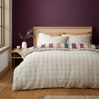 Catherine Lansfield Autumn Check Reversible Duvet Set