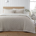 Catherine Lansfield Cosy Nori Cream Sherpa Fleece Bedspread