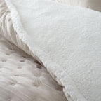 Catherine Lansfield Cosy Nori Cream Soft Sherpa Fleece Duvet Set