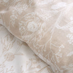Bianca Brushed Cotton Floral Toile Natural Reversible Duvet Set