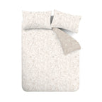 Bianca Brushed Cotton Floral Toile Natural Reversible Duvet Set