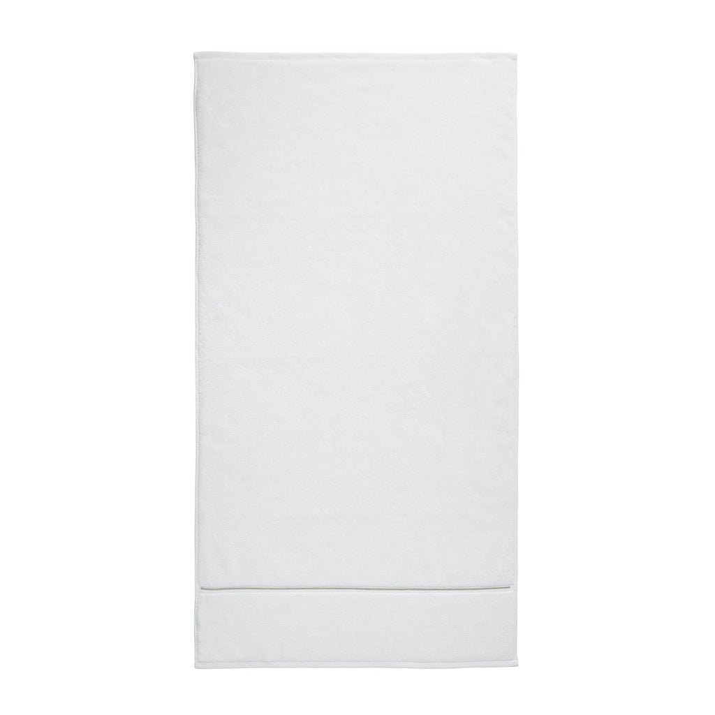 Bianca Zero Twist Satin Stitch White Cotton Towels