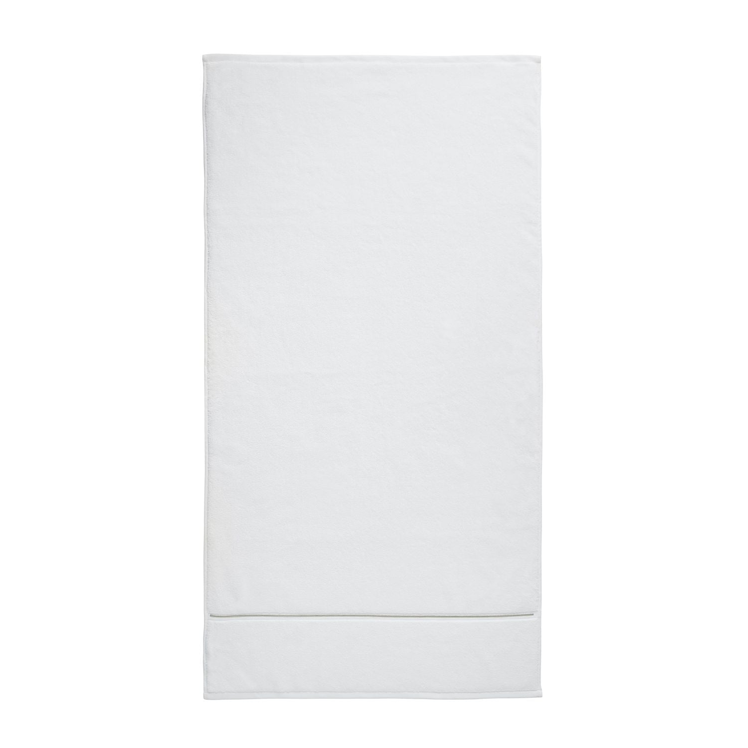 Bianca Zero Twist Satin Stitch White Cotton Towels