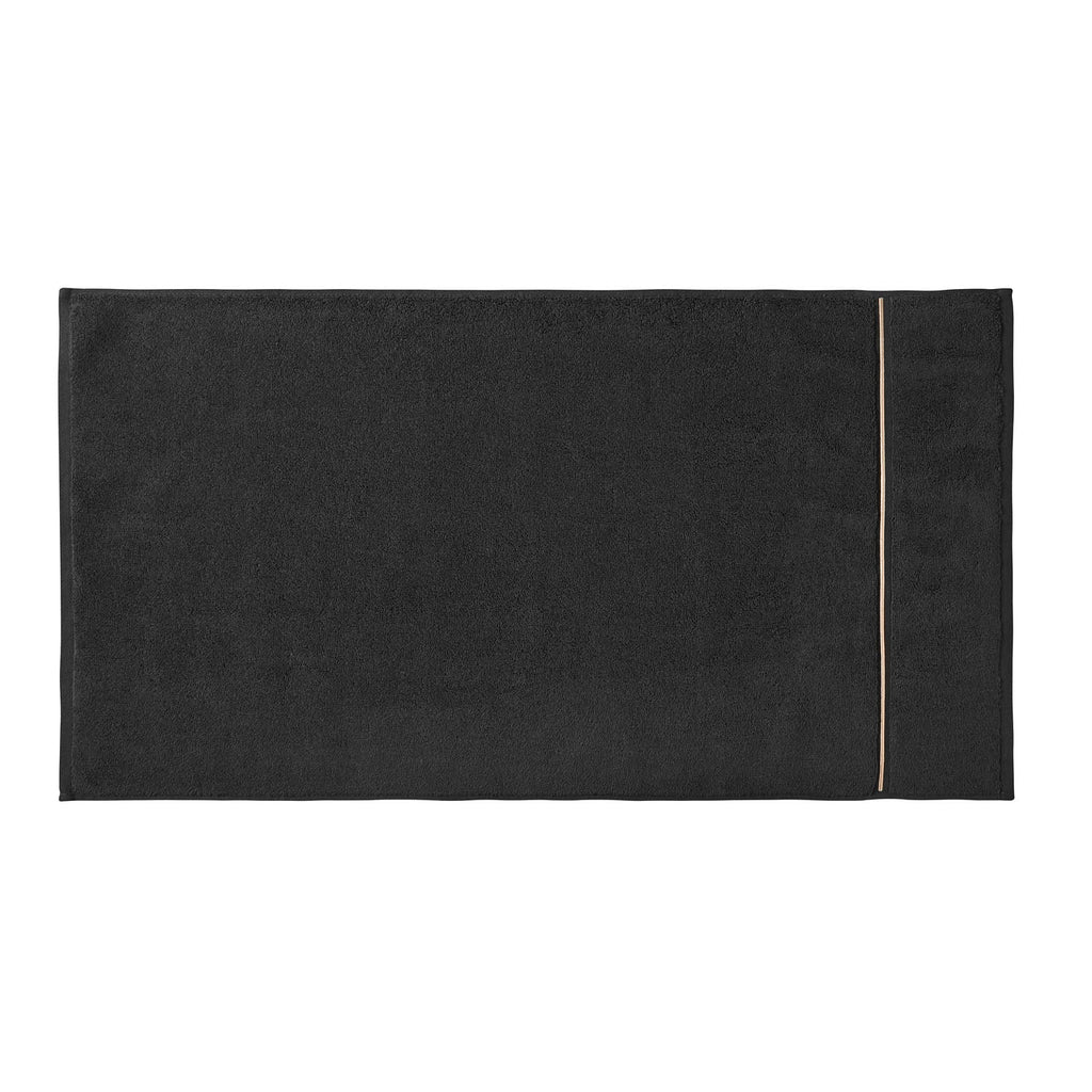 Bianca Zero Twist Satin Stitch Black Cotton Towels
