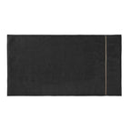 Bianca Zero Twist Satin Stitch Black Cotton Towels