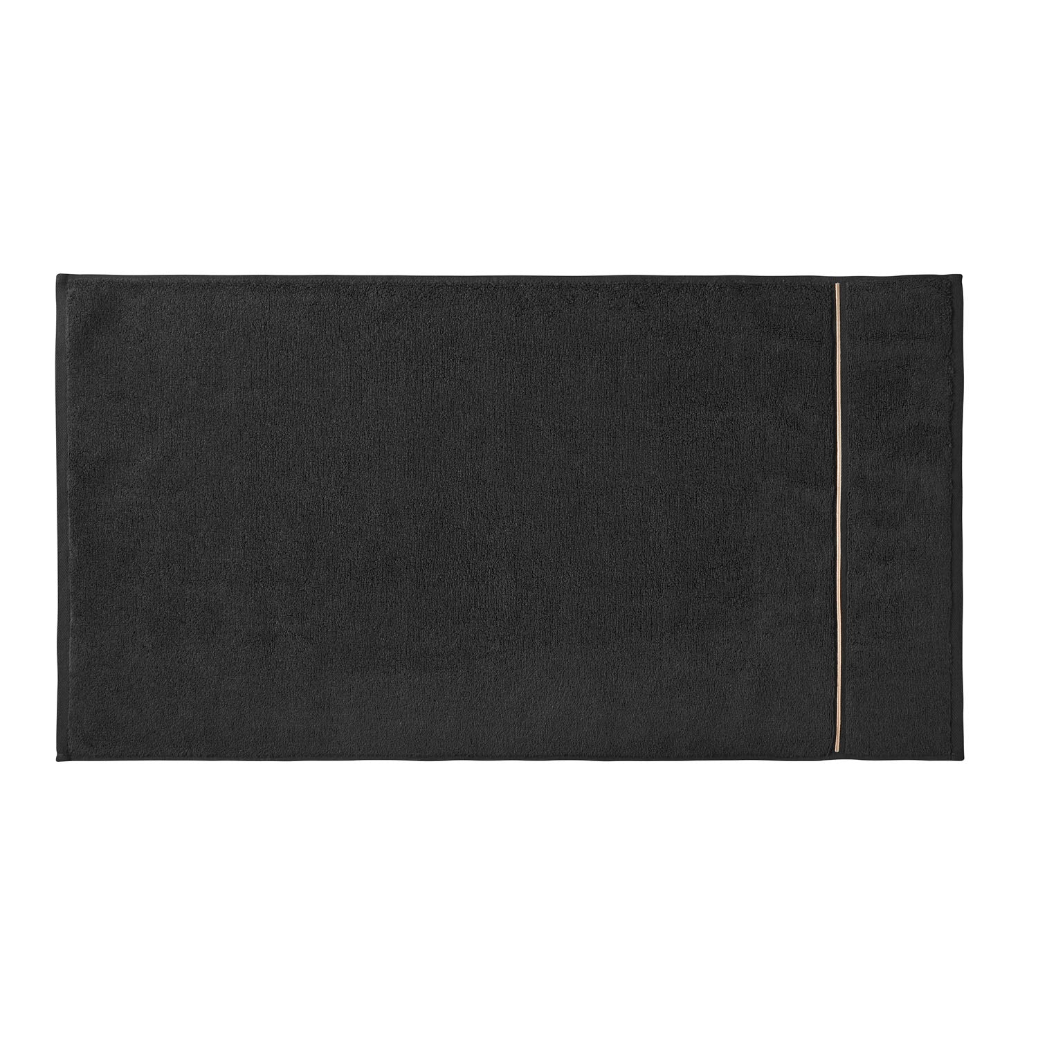 Bianca Zero Twist Satin Stitch Black Cotton Towels