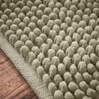 Bianca Aspen Sage Green Bobble Bath Mat