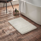 Bianca Aspen White Bobble Bath Mat