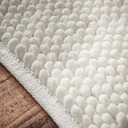 Bianca Aspen White Bobble Bath Mat