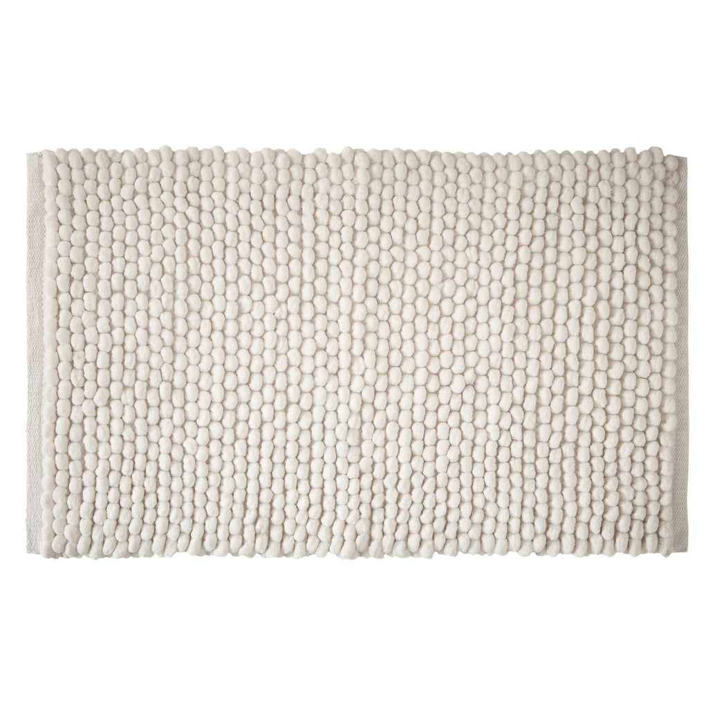 Bianca Aspen White Bobble Bath Mat