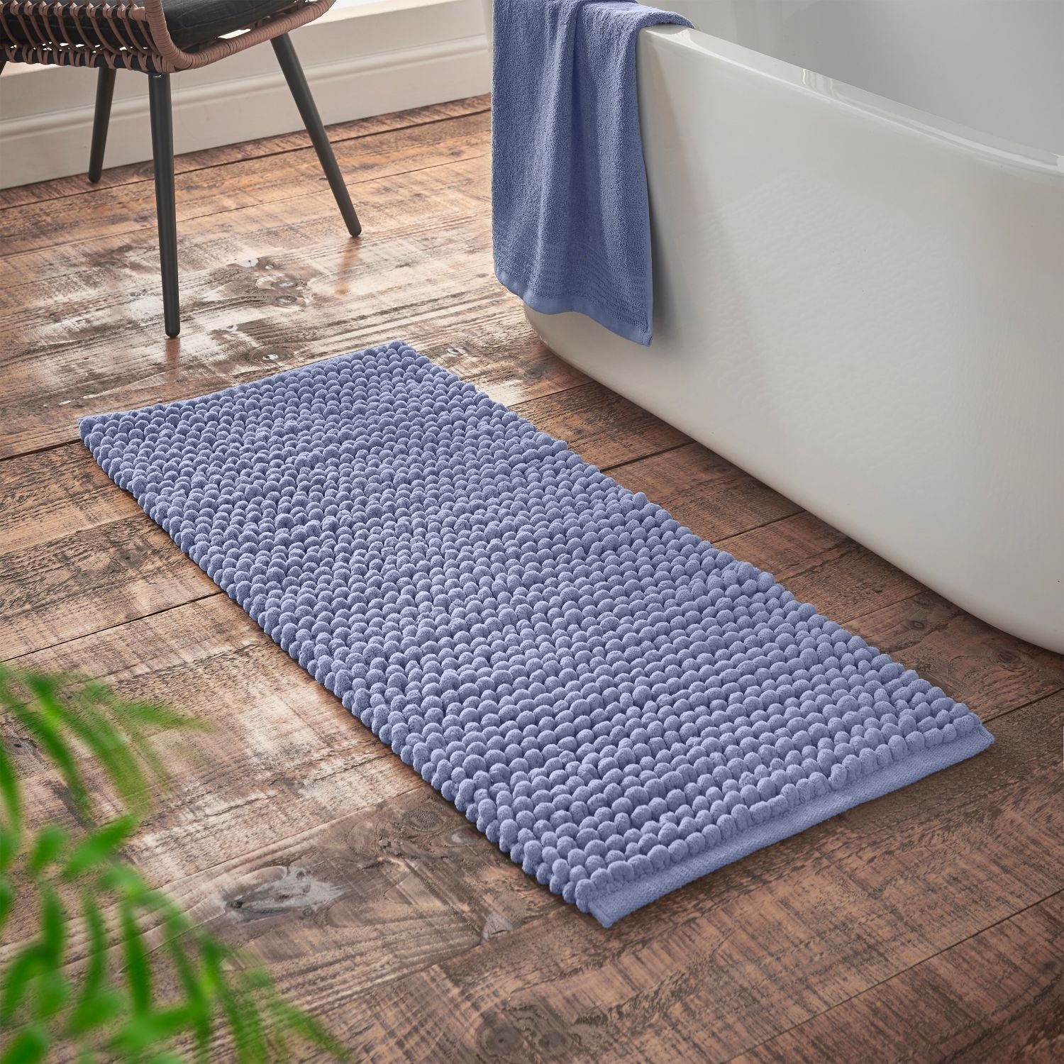 Bianca Aspen Blue Bobble Bath Runner