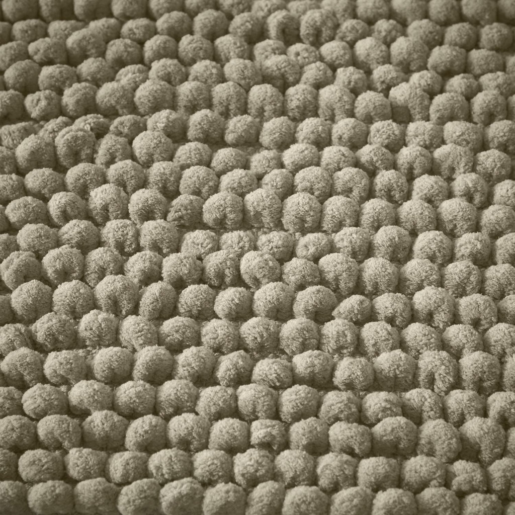 Bianca Aspen Sage Green Bobble Bath Runner