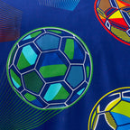 Catherine Lansfield Navy Blue Bright Football Reversible Duvet Set