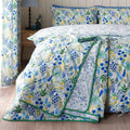 Catherine Lansfield Tilly Blue Floral Fully Reversible Bedspread
