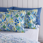 Catherine Lansfield Tilly Blue Floral Reversible Duvet Set
