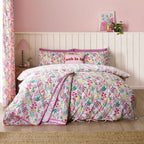 Catherine Lansfield Tilly Pink Floral Reversible Duvet Set
