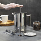 French Press Cafetiere Steel Coffee Maker 1500ml | M&W