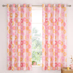 Catherine Lansfield Pink Retro Daisy Reversible Eyelet Curtains