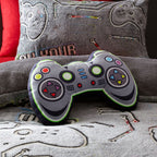 Catherine Lansfield Black Game Over Glow in the Dark Fleece 3D Shaped Cushion