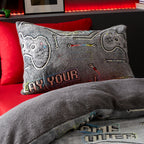 Catherine Lansfield Black Game Over Glow in the Dark Fleece Duvet Set