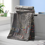 Catherine Lansfield Game Over Glow in the Dark Black Fleece Cosy Fleece Throw