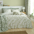 Catherine Lansfield Sorrel Leaf Green Reversible Duvet Set