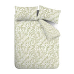Catherine Lansfield Sorrel Leaf Green Reversible Duvet Set
